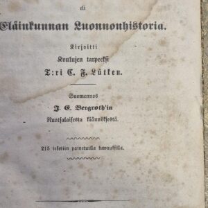 Zoologia eli eläinkunnan luonnonhistoria (1.p. p.1866)