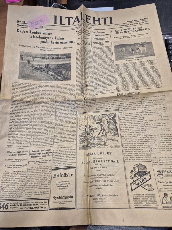 Iltalehti N:o 105 Maanantaina toukokuun 9 p:nä 1927