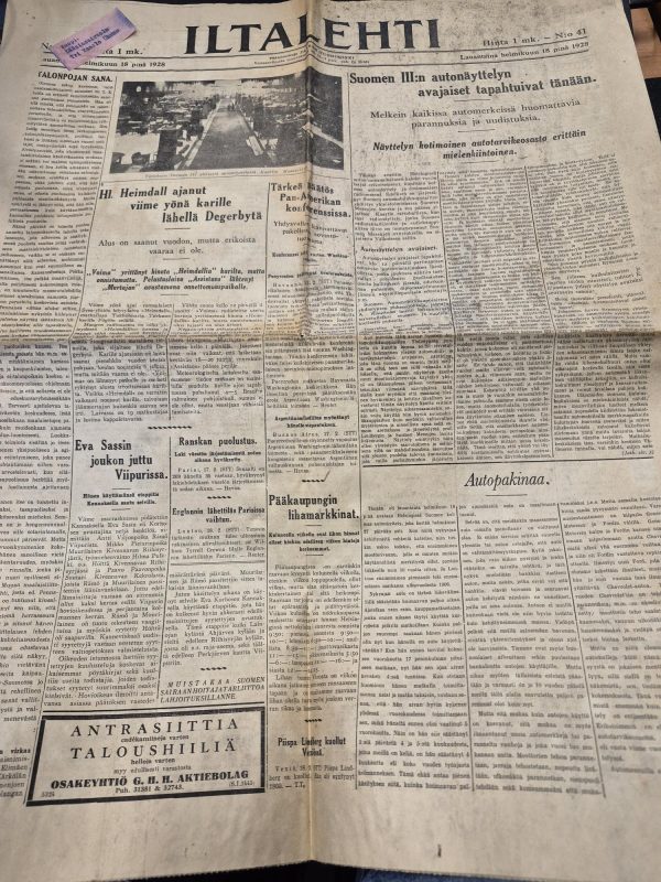 Iltalehti N:o 41 Lauantaina helmikuun 18 p:nä 1928