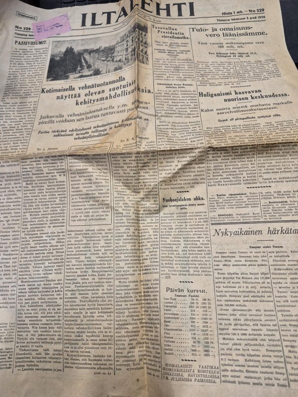 Iltalehti N:o 229 Tiistaina lokakuun 5 p:nä 1926