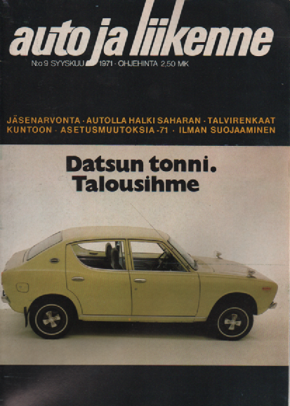Auto ja liikenne 1971-09 Syyskuu : Datsun tonni - Talousihme