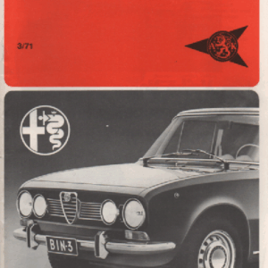 Moottori 1971-03 : Alfa Romeo - autojen aatelia