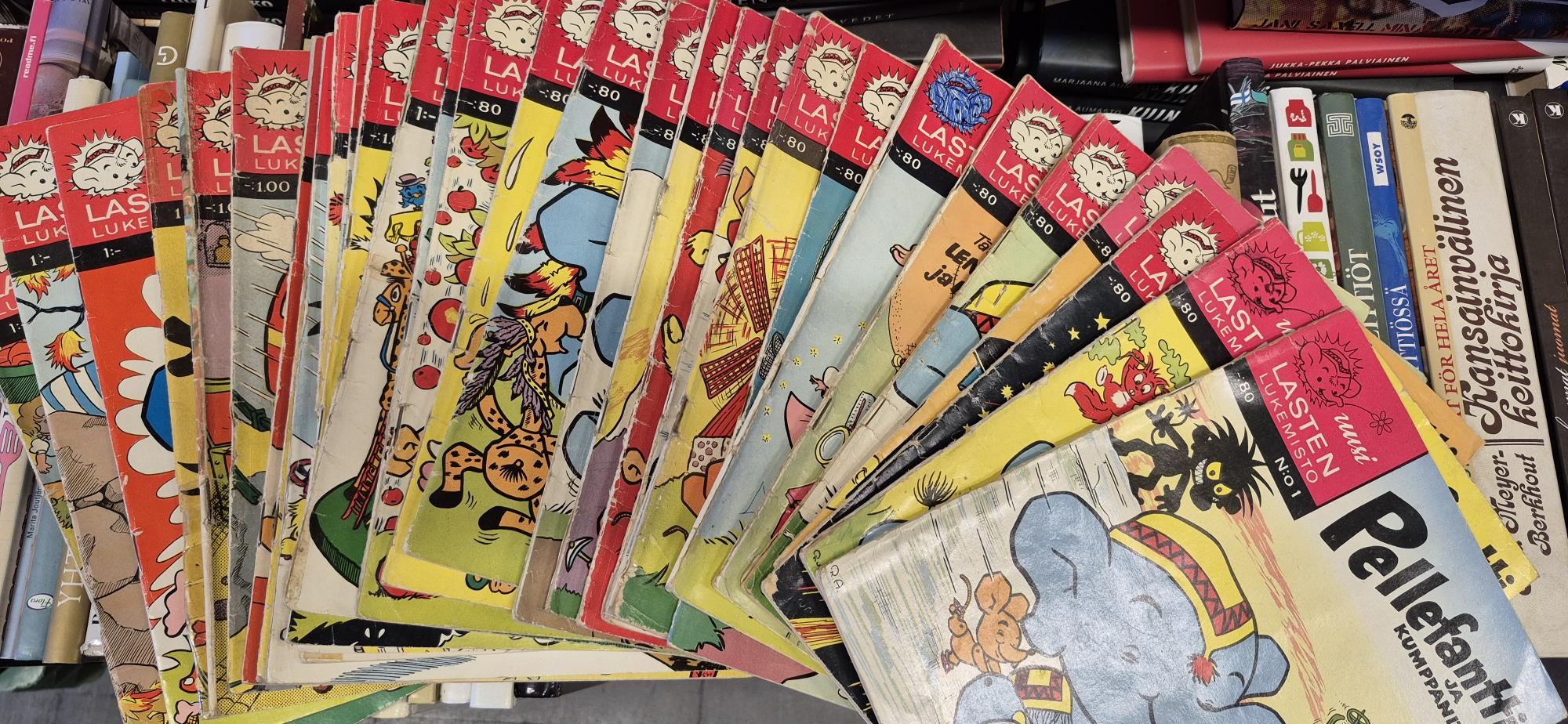 Uusi lasten lukemisto : Pellefantti ja kumppanit N:o 1-48 (on 31Kpl:tta) (puuttuu 2,514,20,22,23,24,25,26,27,28,30,33,34,38,39,44)