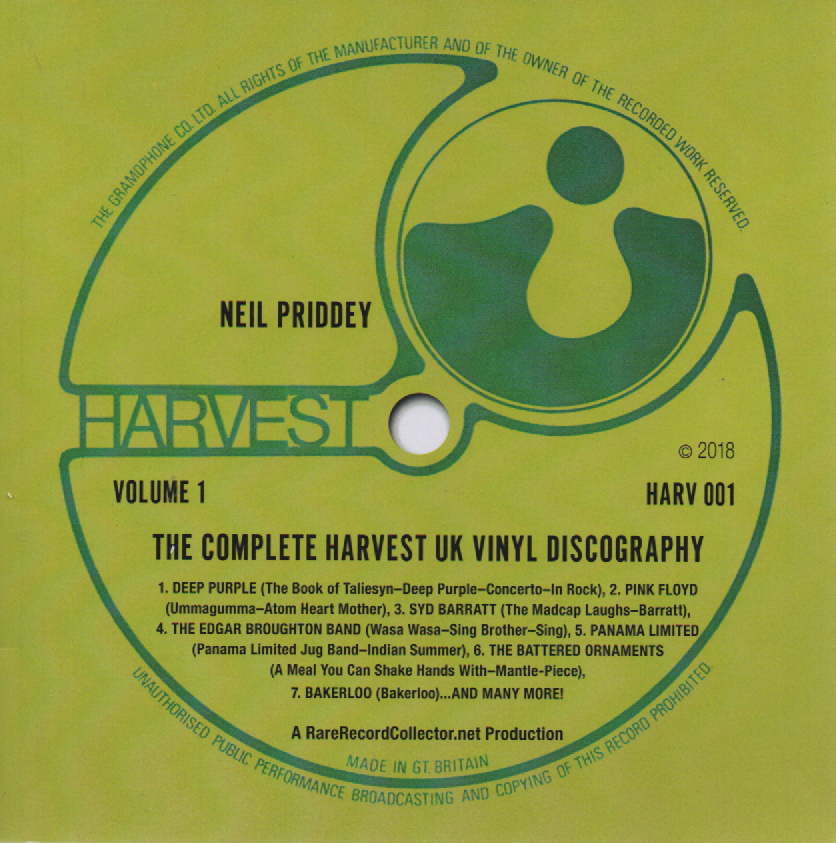 The Complete Harvest UK Vinyl Discography : Volume 1