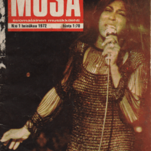 Musa suomalainen musiikkilehti N:o 1 Heinäkuu 1972 (ensimmäinen numero)