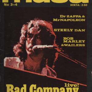Musa-lehti N:o 3-4 1976 : Dr Zappa and MrNapoleon, Steely Dan, Bob Marley and Wailers, Bad Company