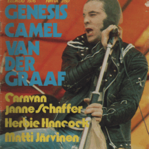 Musa-lehti N:o 8 Elokuu 1976 : Genesis, Camel, Van Der Garaf Carvan, Janne Schaffer, Herbie Hancock, Matti Järvinen, Alex Harvey-juliste