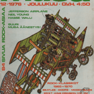 Musa-lehti N:o 12 Joulukuu 1976 : Jefferson, Airplane, Neil Young, Hasse Walli, Rock-klassikot 1965-1970, Beatles, Doors, Moody Blues ym.