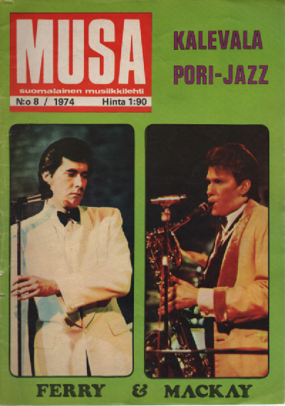 Musa suomalainen musiikkilehti N:o 8 1974 : Kalevala, Pori-jazz, Perry and Mackay