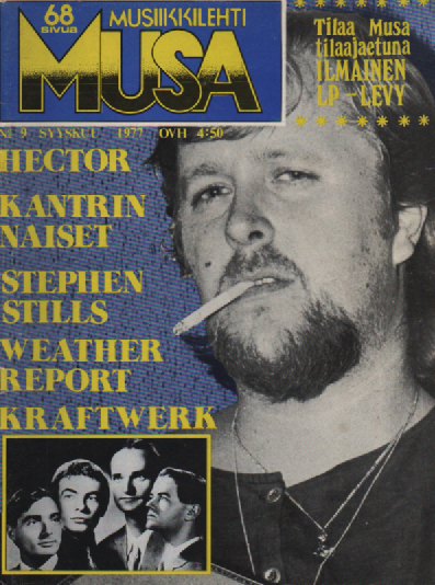 Musa-lehti N:o 9 Syyskuu 1977 : Hector, Kantrin naiset, Stephen Stills, Weather Report Kraftwerk