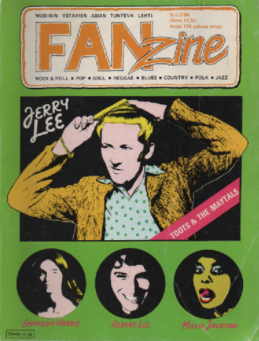 Fanzine 1980 N:o 2 : Jerry Lee, Emmyloy Harris, Albert Lee, Mille Jackson