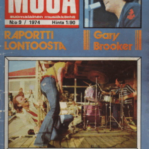 Musa suomalainen musiikkilehti N:o 9 1974 : Raportti Lontoosta, Gary Brooker, Hurriganes