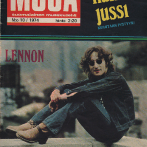 Musa suomalainen musiikkilehti N:o 10 1974 : Tässä numerossa Hullujussi kehutaan pystyyn!, Lennon, Stomu Yamashta, Ropert Wyatt