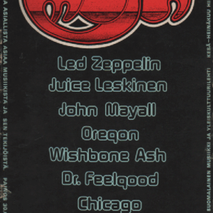 Musa-suomalainen musiikkilehti N:o 6-7 Kesä-Heinäkuu 1975 : Led Zeppelin, Jice Leskinen, John Mayall, Oregon, Wishbone Ash, Dr. Feelgood, Chicago, Nektar, Yellow