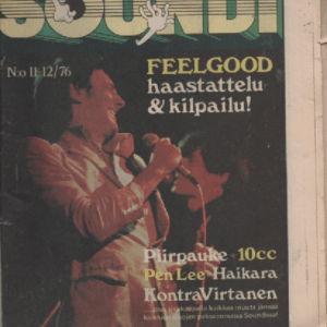 Soundi 1976-11-12 : Feelgood haasteetelu & kilpailu, Piirpauke, 10cc, Pen Lee, Haikara, Kontra Virtanen