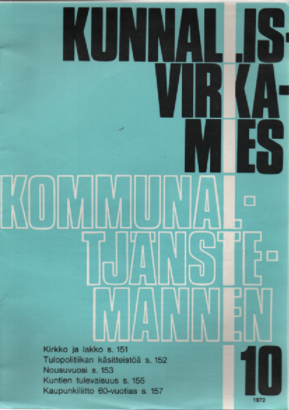 Kunnalisvirkamies - Kommunaltjänstemannen 1972-10