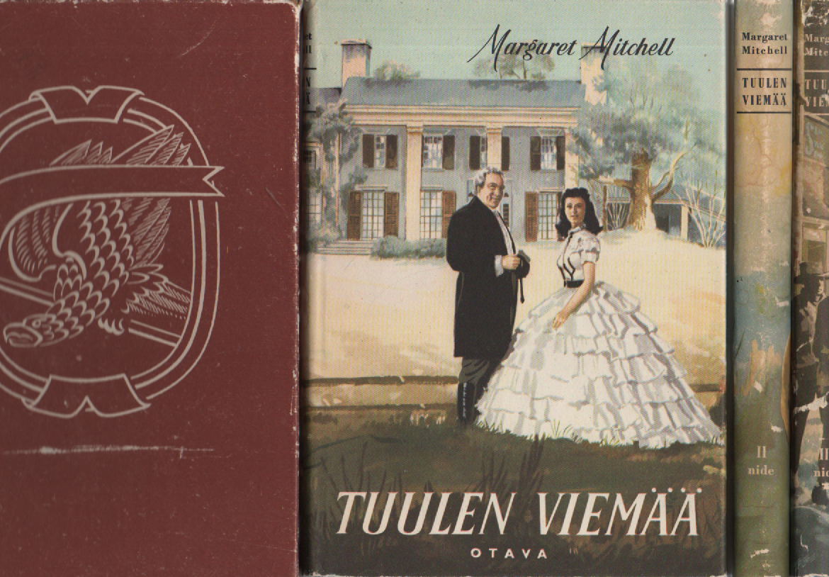 Tuulen viemää I-III (kotelossa ja kirjat valokuvilla varustettu)
