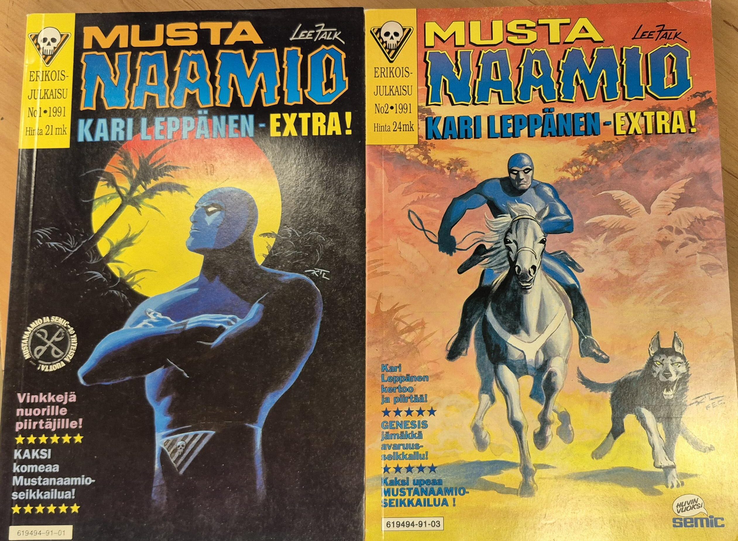 Mustanaamio erikoisjulkaisu 1991-1 ja 2 : Kari Leppänen - extra!